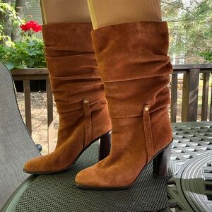 DONALD J. PLINER Cognac Color Suede Boots Size 7.5